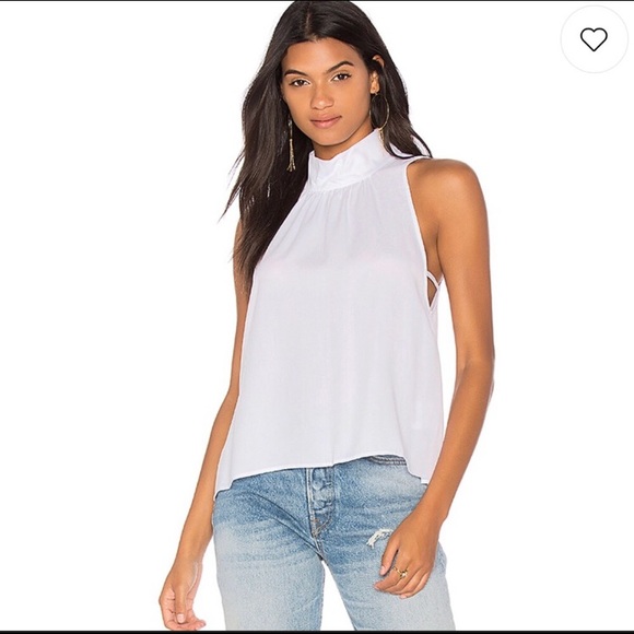 🎉HP🎉 LN Free People White Mock Neck Sleeveless Blouse XS - Picture 5 of 7